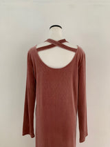 【阪急うめだ本店 POP UP】 back ribbon velour dress