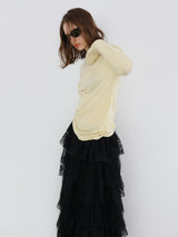 soft sheer long sleeve