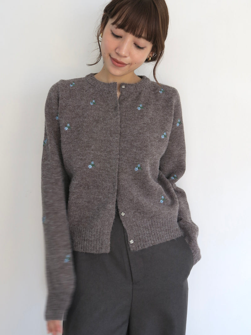 alpaca touch flower cardigan