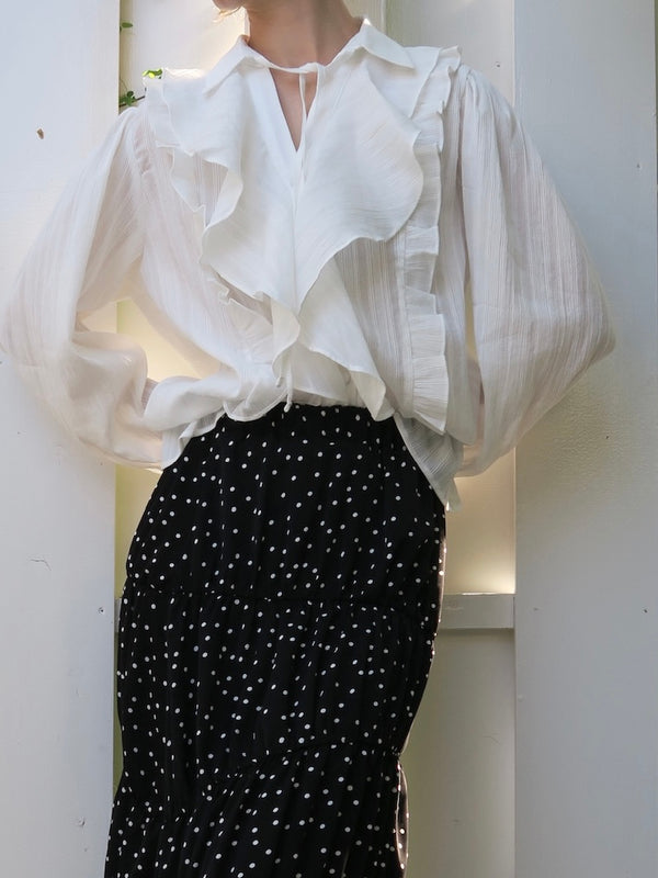 RUFFLE FRILLS BLOUSE
