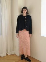 shaggy knit long skirt