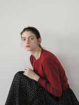 wool crew neck cardigan