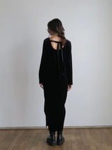 【阪急うめだ本店 POP UP】 back ribbon velour dress