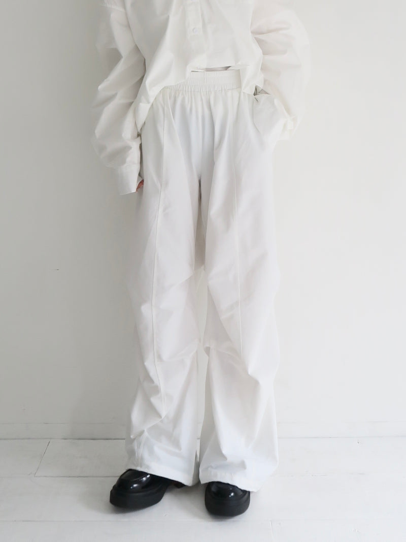 wrap skirt tuck pants
