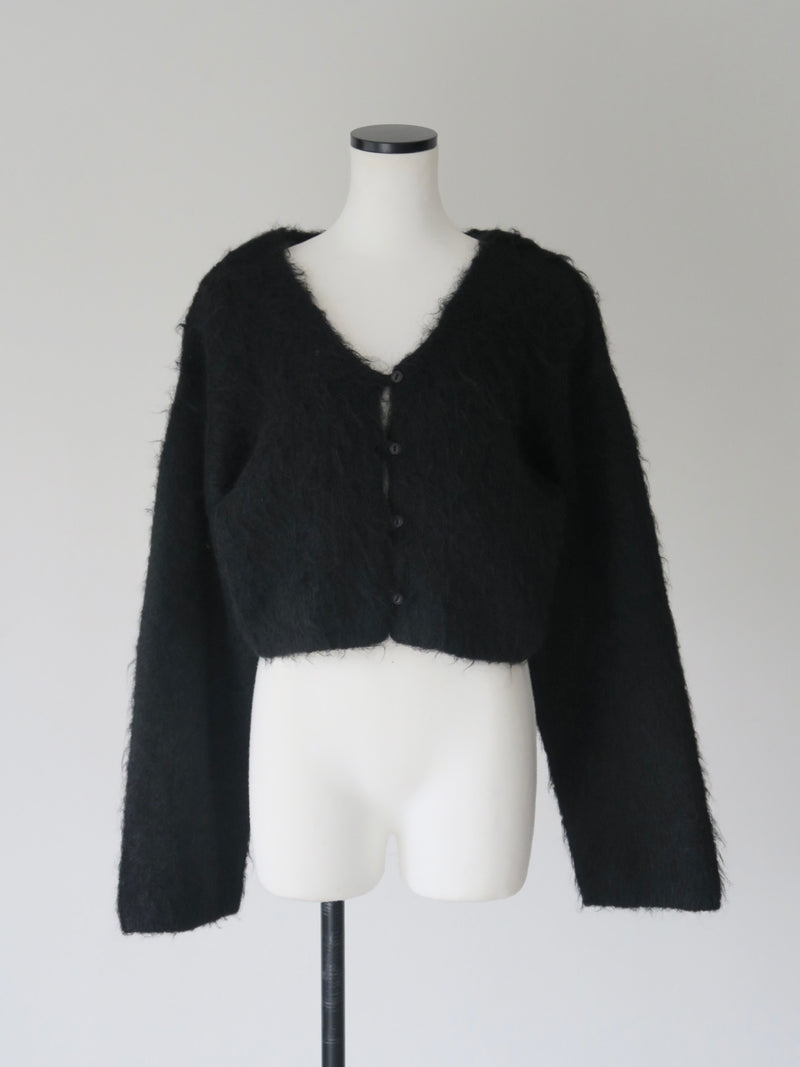 volume sleeve knit cardigan