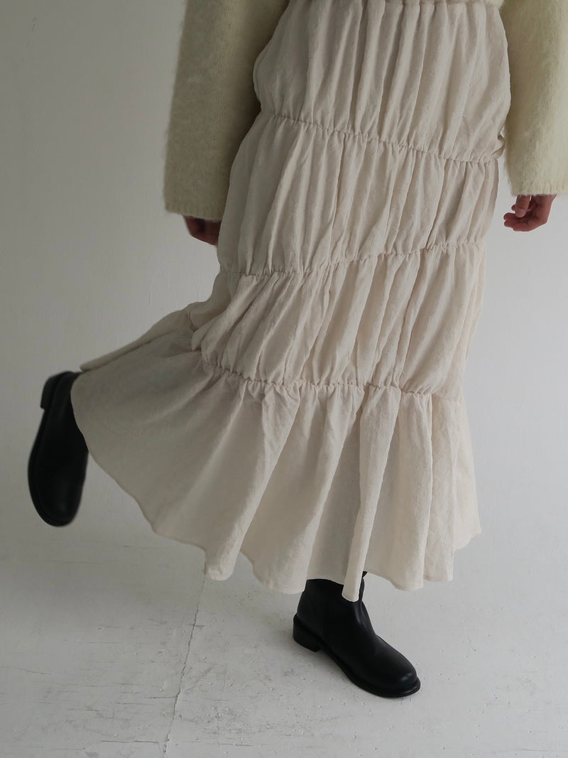 washer shirring skirt（ivory）