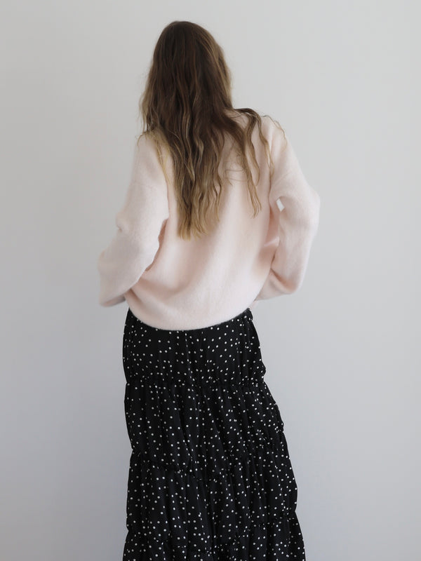 dot washer shirring skirt