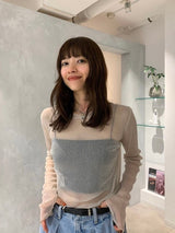 【阪急うめだ本店 POP UP】 glitter sheer tops（ivory）