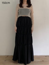 washer shirring skirt（black）