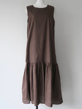tiered sleeveless flare dress