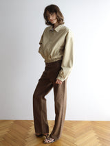 brown straight denim