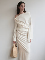 off shoulder drape tops