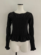 【阪急うめだ本店 POP UP】onion gather design blouse（black）