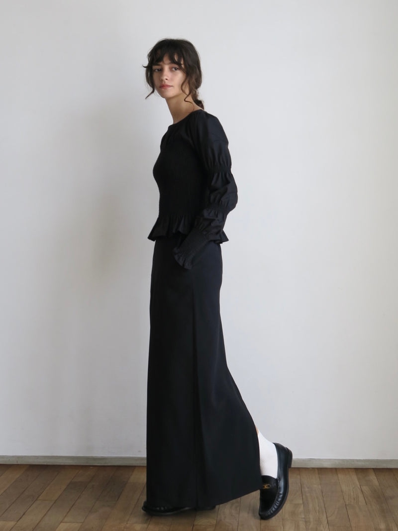 【阪急うめだ本店 POP UP】 straight maxi skirt（black）