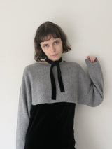 cropped cape knit