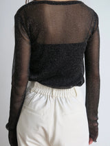 【阪急うめだ本店 POP UP】 glitter sheer tops（black）