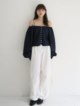 wrap skirt tuck pants