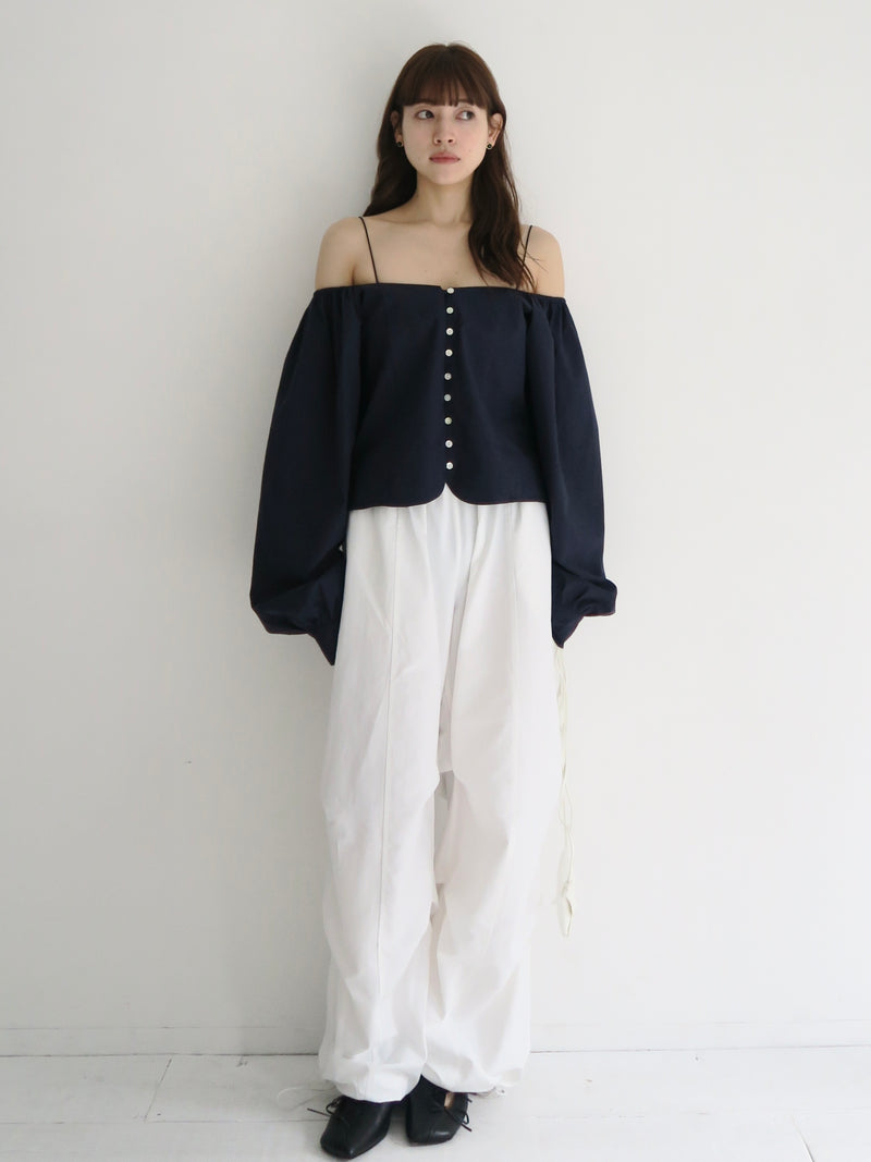 wrap skirt tuck pants