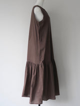 tiered sleeveless flare dress