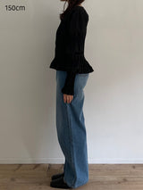 【阪急うめだ本店 POP UP】onion gather design blouse（black）