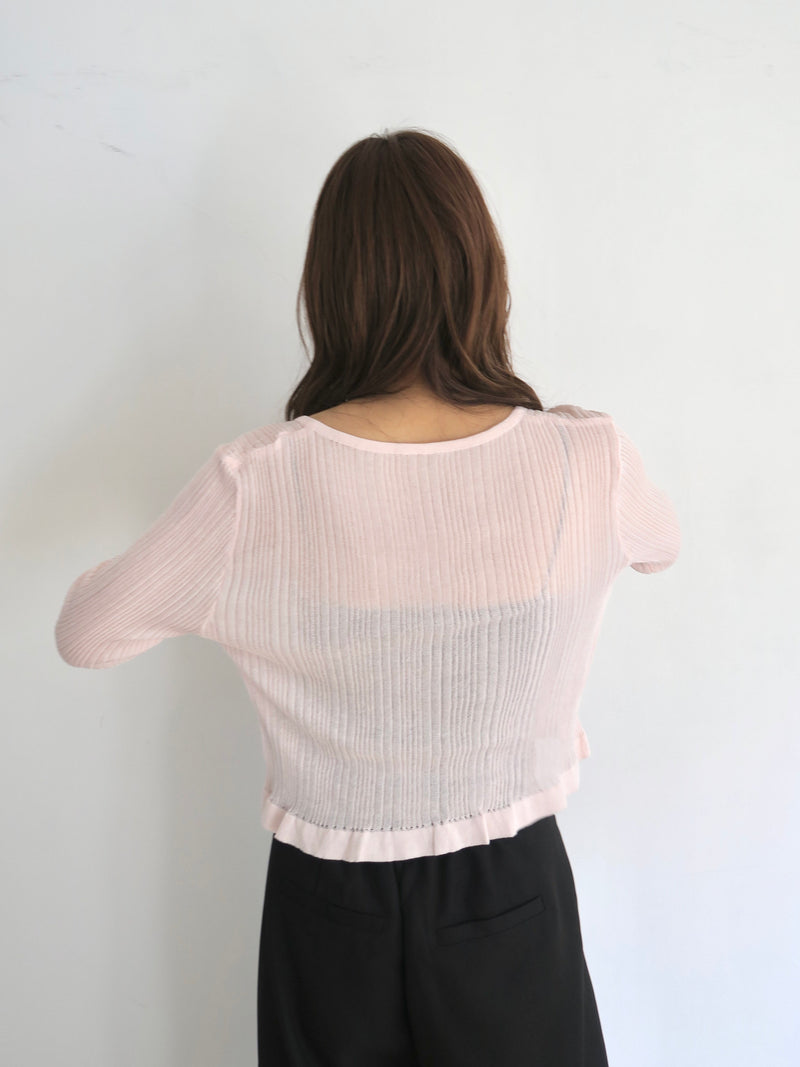 sheer ribbon cardigan