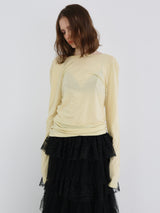 soft sheer long sleeve