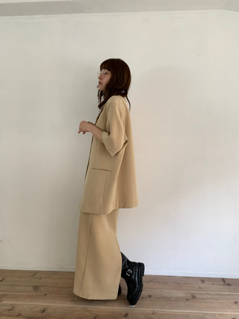 【阪急うめだ本店 POP UP】 straight maxi skirt（beige）