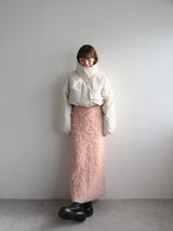 shaggy knit long skirt