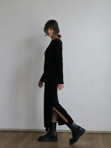 【阪急うめだ本店 POP UP】 back ribbon velour dress