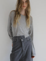 ASYMMETRY DENIM SKIRT