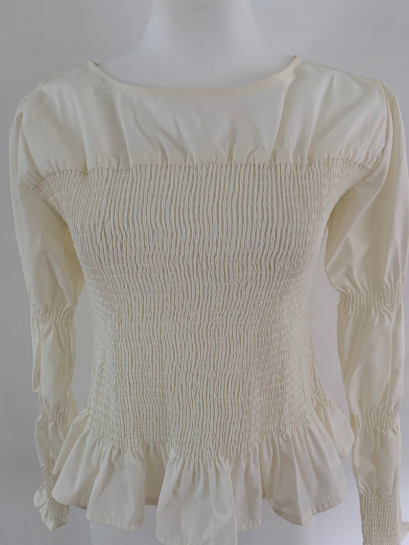 【阪急うめだ本店 POP UP】 onion gather design blouse（ivory）