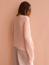 pink rib knit