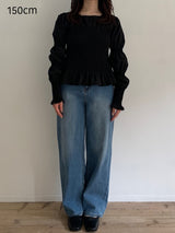 【阪急うめだ本店 POP UP】onion gather design blouse（black）