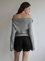 off shoulder drape tops