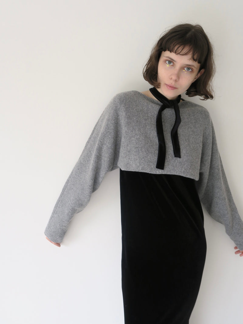 cropped cape knit