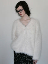 [ SAMPLE SALE ] wool shaggy cardigan