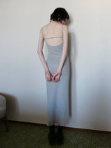 BACK OPEN RIB CAMI DRESS