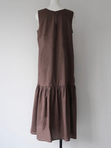 tiered sleeveless flare dress