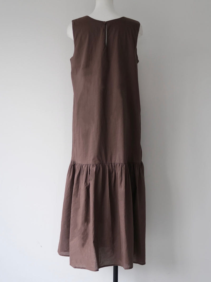 tiered sleeveless flare dress