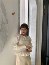 【阪急うめだ本店 POP UP】 onion gather design blouse（ivory）