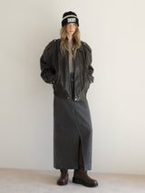 ASYMMETRY DENIM SKIRT