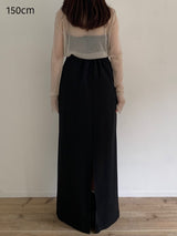 【阪急うめだ本店 POP UP】 straight maxi skirt（black）