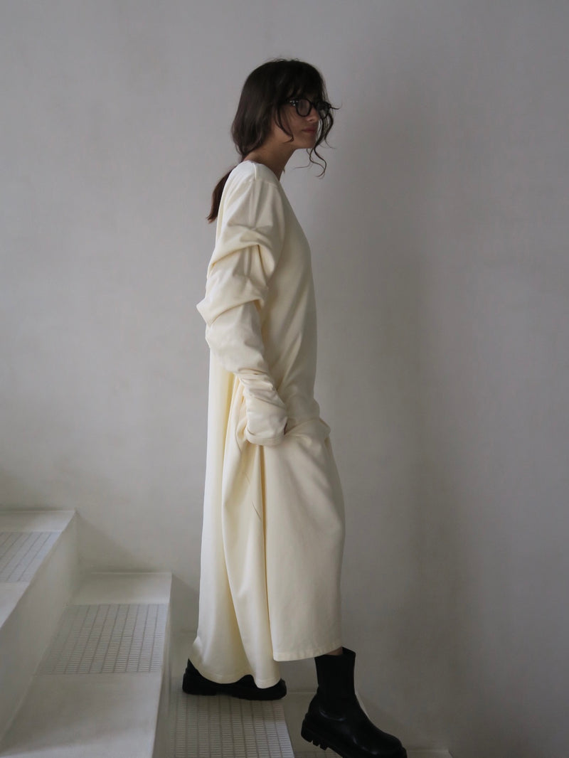 【阪急うめだ本店 POP UP】 design sleeve flare dress（ivory）