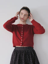 wool crew neck cardigan