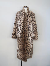 [ sample sale ] mink like leopard scarf long coat