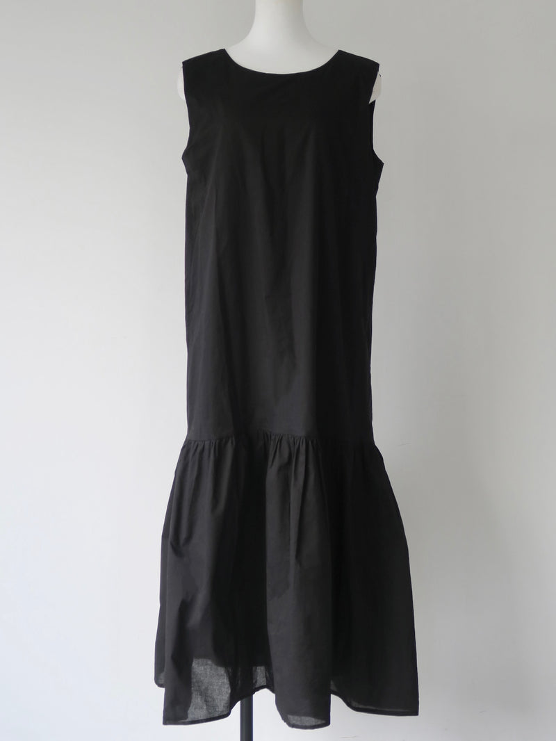 tiered sleeveless flare dress