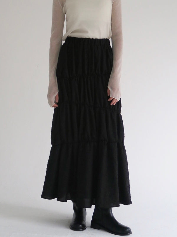 washer shirring skirt（black）