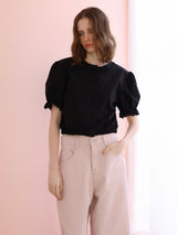 soft puff frill blouse