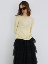 soft sheer long sleeve