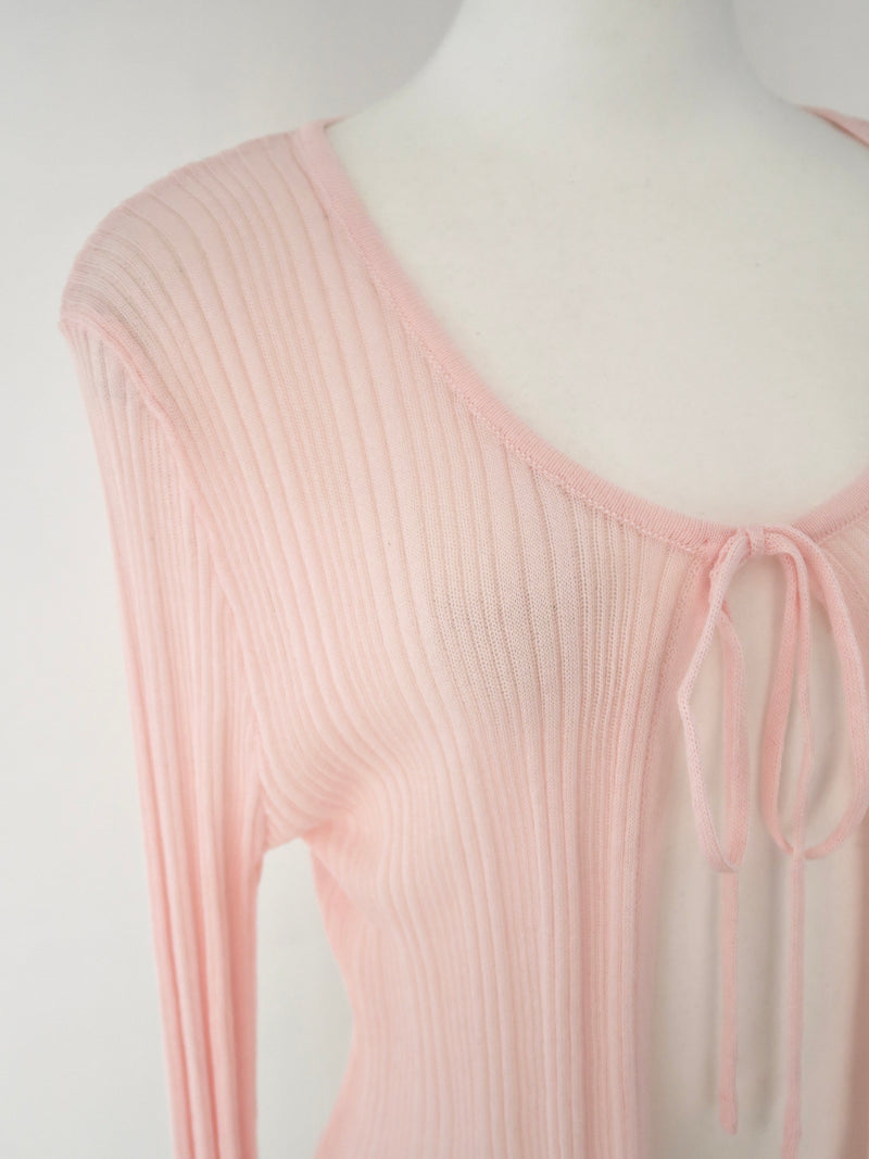 sheer ribbon cardigan